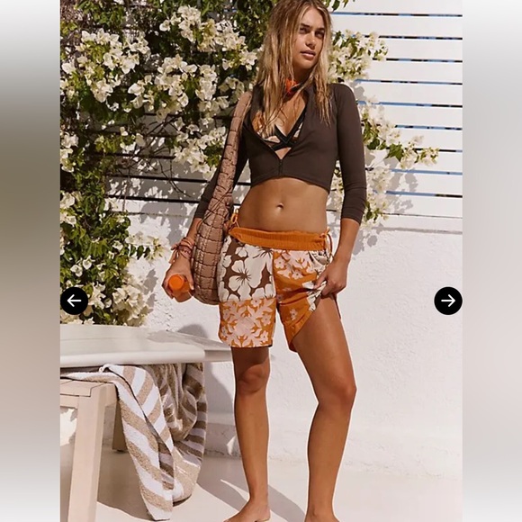 FP Movement by Free People Pants - FP Movement Prime Time Shorts - Vintage Tropical Print RT $98 NWOT